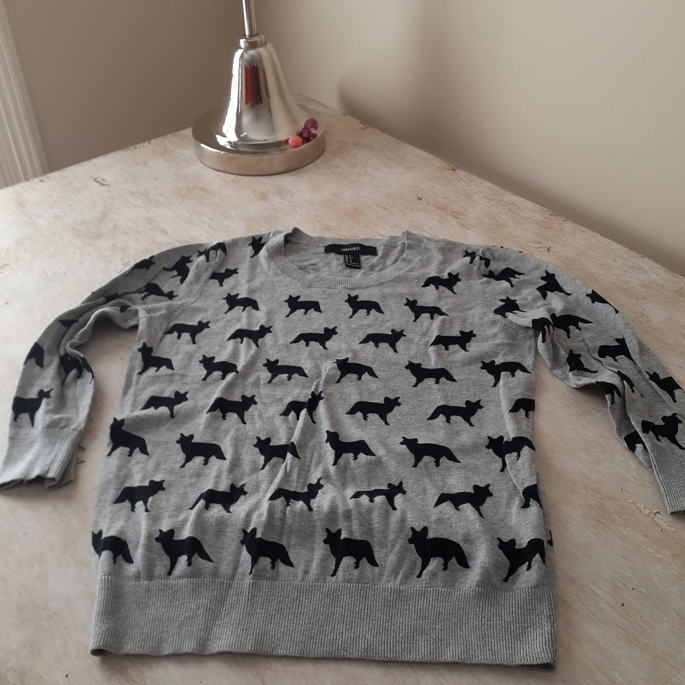 Forever 21 sweatshirt print fox